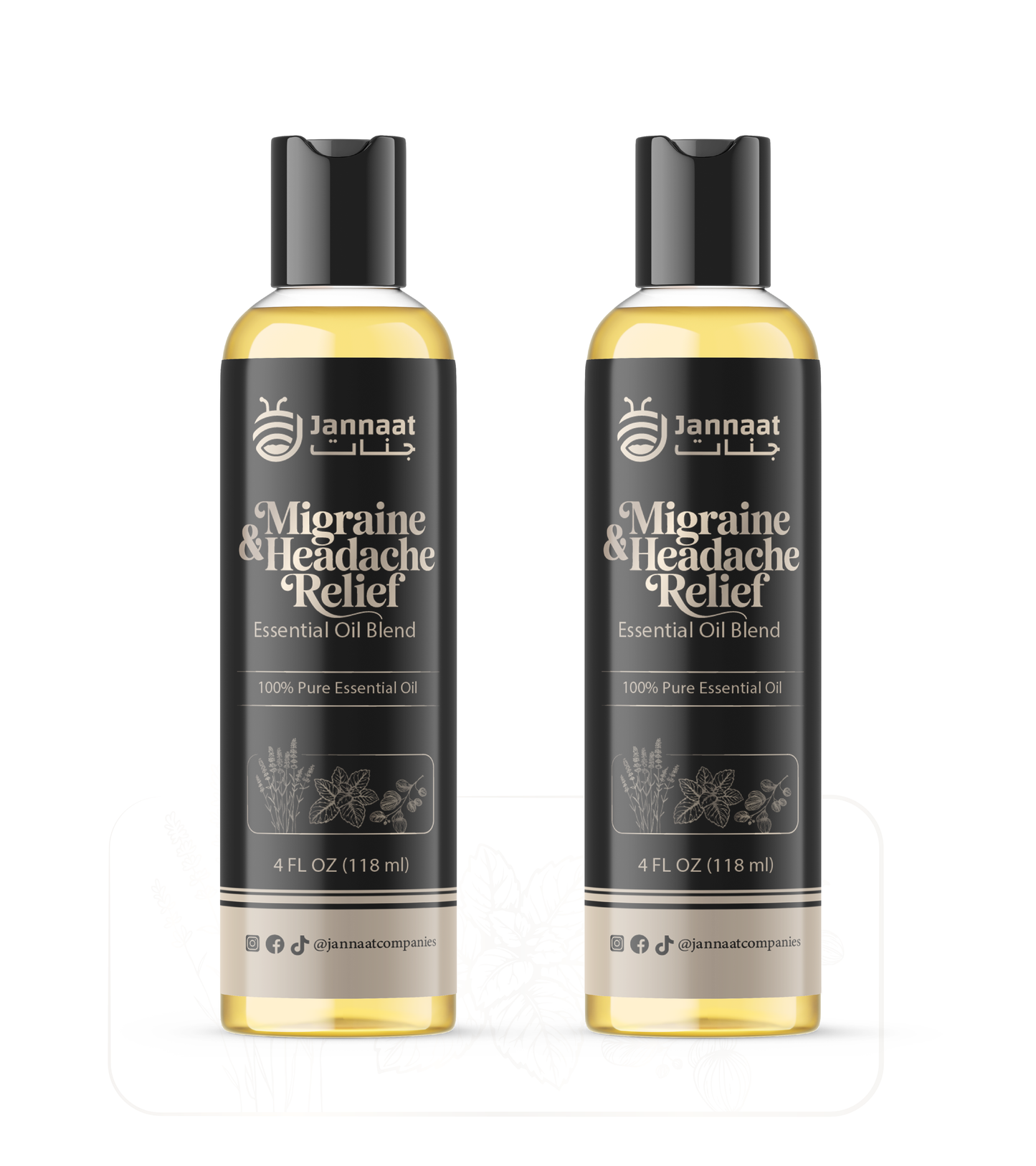 Jannaat Migraine Relief Oil - Soothing Essential Oil Blend for Headache Relief