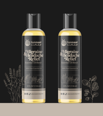 Jannaat Migraine Relief Oil - Soothing Essential Oil Blend for Headache Relief